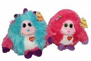 TY Monstaz Jazzy & Trixie Beanie Plush
